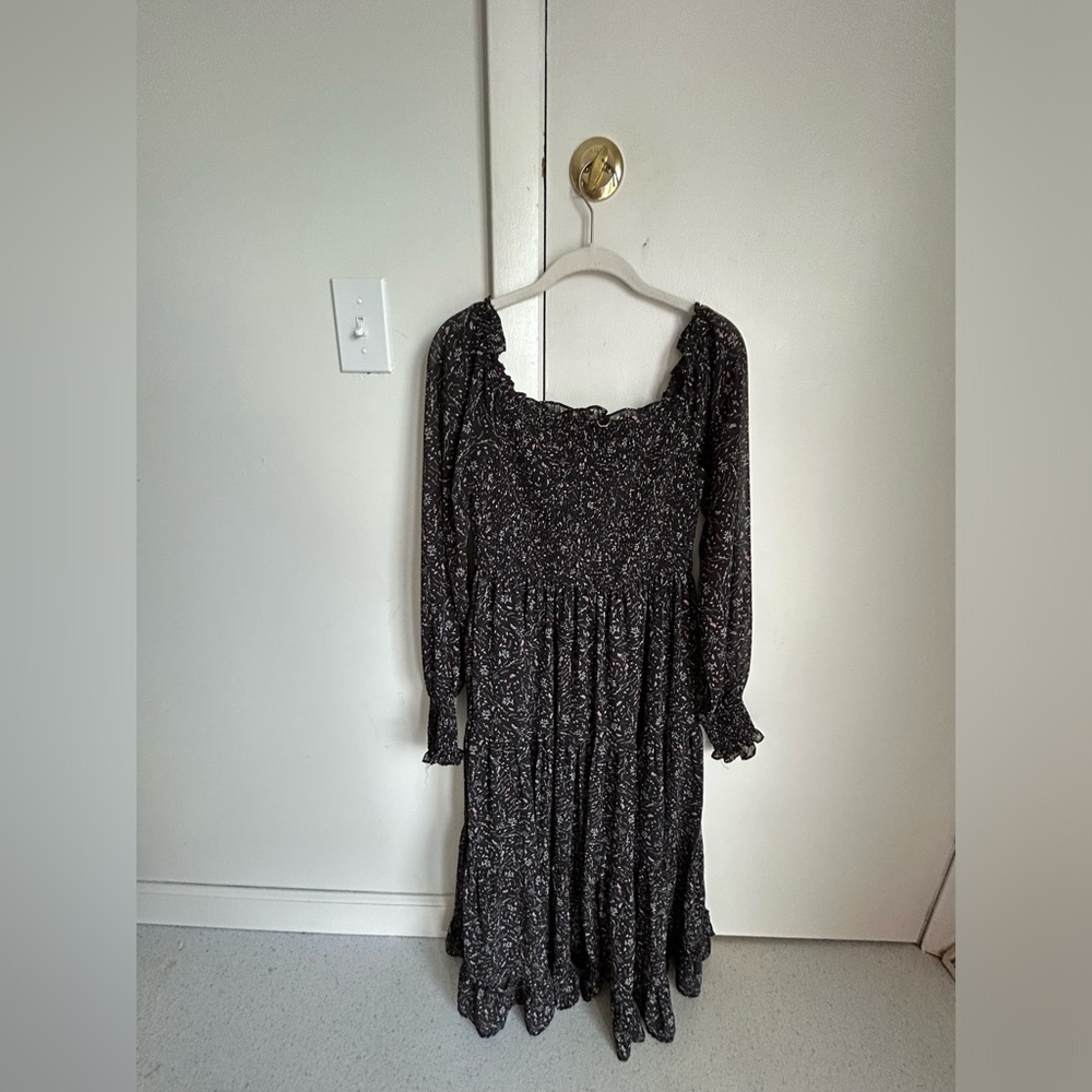 Black floral boutique dress Small